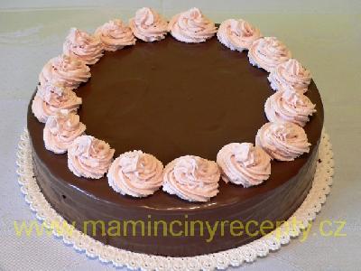 Malinovo-nugátový dort