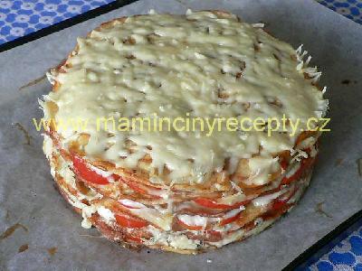 Amoletový dort s rajčaty