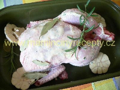 Pečené kuře s rozmarýnem