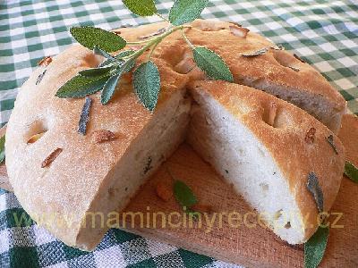 Chléb se šalvějí a semínky