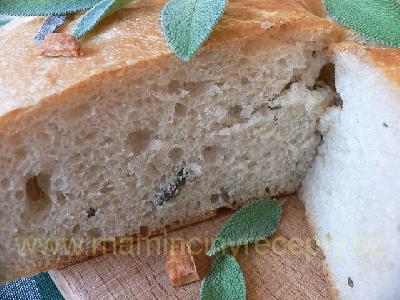 Chléb se šalvějí a semínky