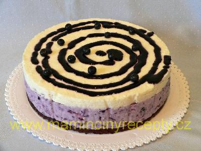 Borůvkový dvoubarevný dort