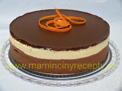 Čokoládový dort s pomerančovou pěnou
