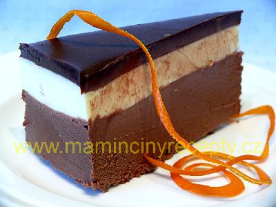 Čokoládový dort s pomerančovou pěnou
