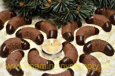 Kakaové rohlíčky s čokoládou