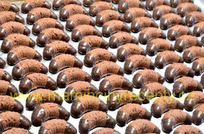 Kakaové rohlíčky s čokoládou